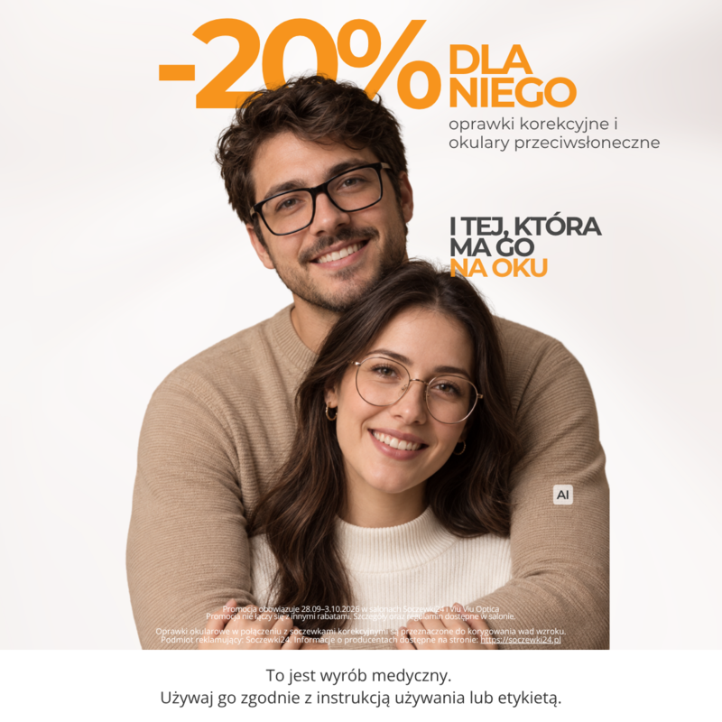 -20% DLA NIEGO I DLA TEJ, KTÓRA MA GO NA OKU